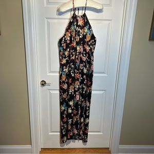 Lane Bryant Floral Halter Top Maxi Dress